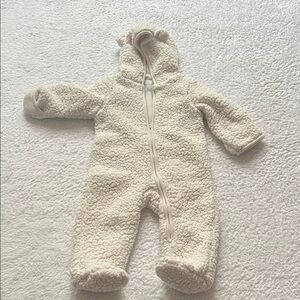 Cozy Cream Fleece Baby Snowsuit